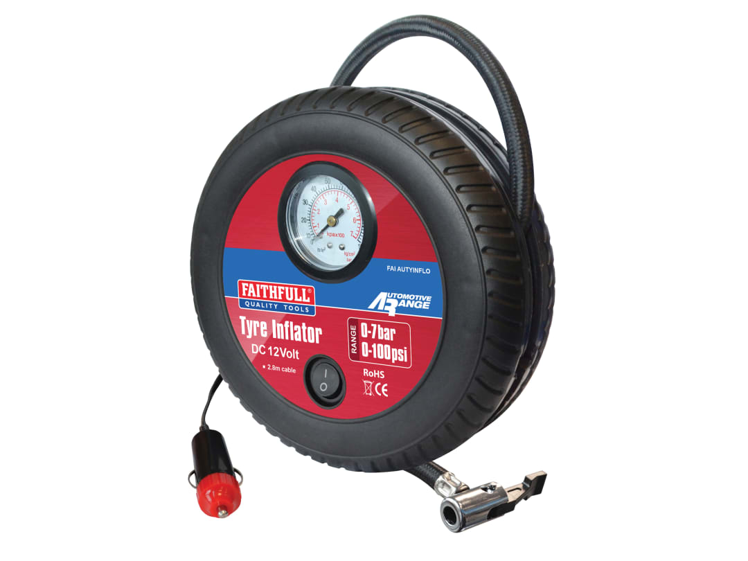 Faithfull Low Volume Tyre Inflator 12V FAIAUTYINFLO