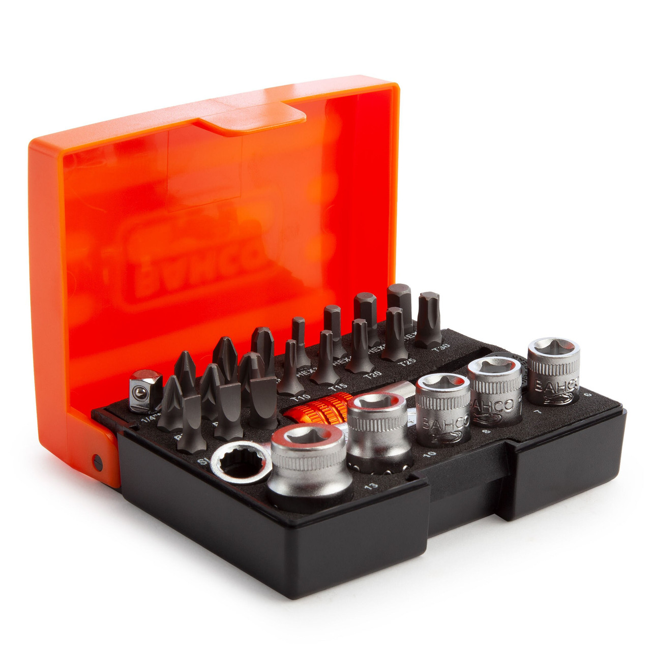 Bahco 2058/S26 1/4in Drive Ratchet Socket Set, 26 Piece 2058/S26