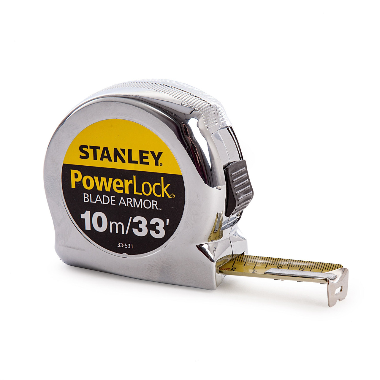 Stanley 0-33-531 Powerlock Metric/Imperial Tape Measure with Blade Armor 10m 0-33-531