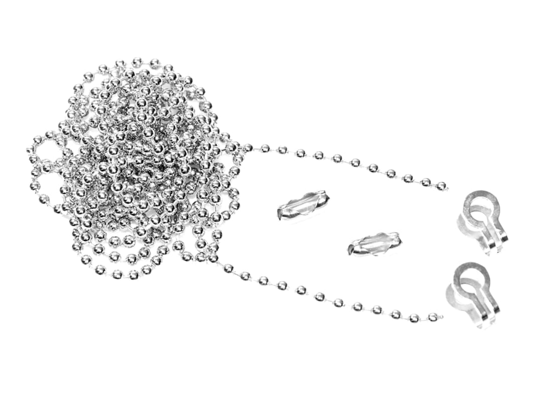 Faithfull Brass Ball Chain Kit Nickel Plated 1m FAICHBALLNP1