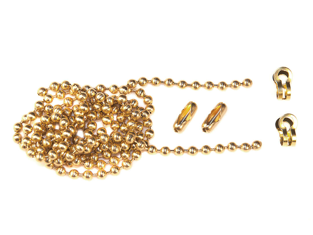 Faithfull Brass Ball Chain Kit Polished Brass 1m FAICHBALLPB1