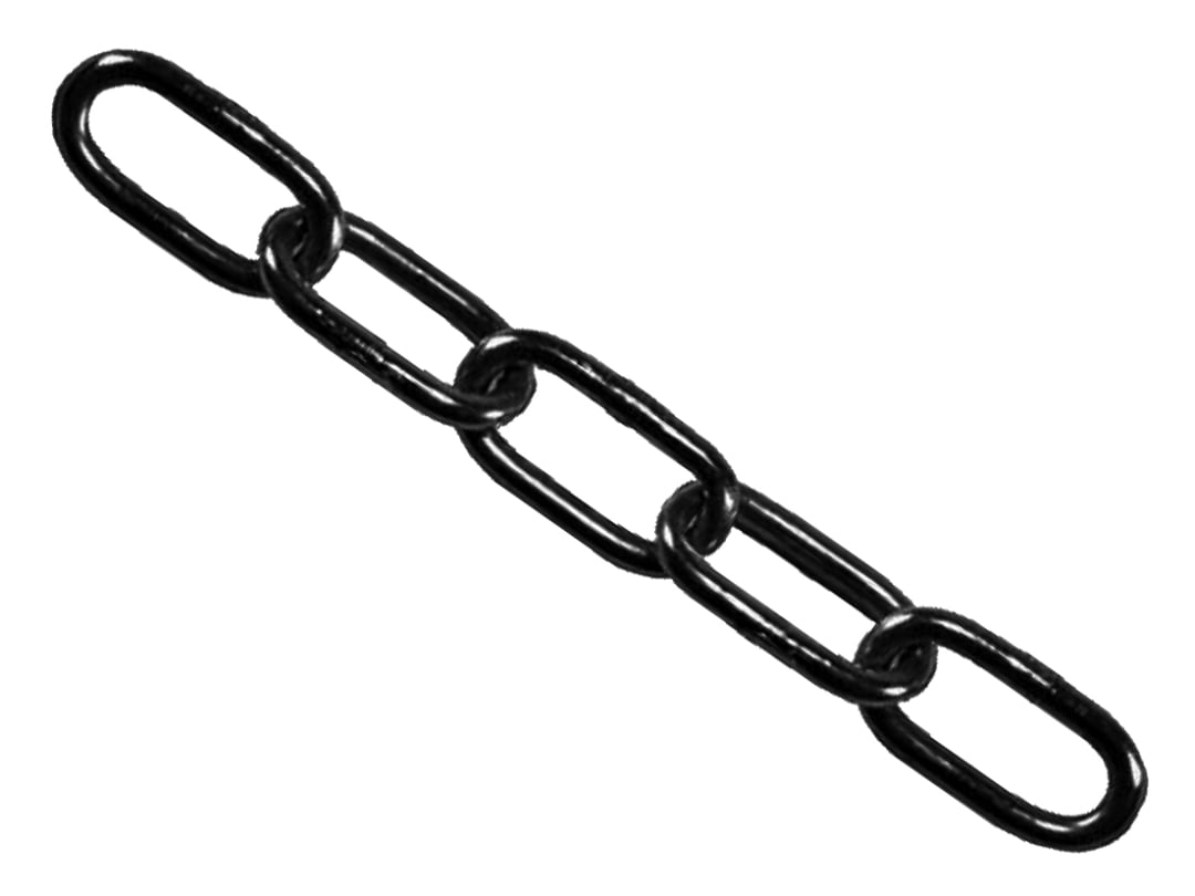 Faithfull Black Japanned Chain 4mm x 30m Reel - Max. Load 120kg FAICHBL430