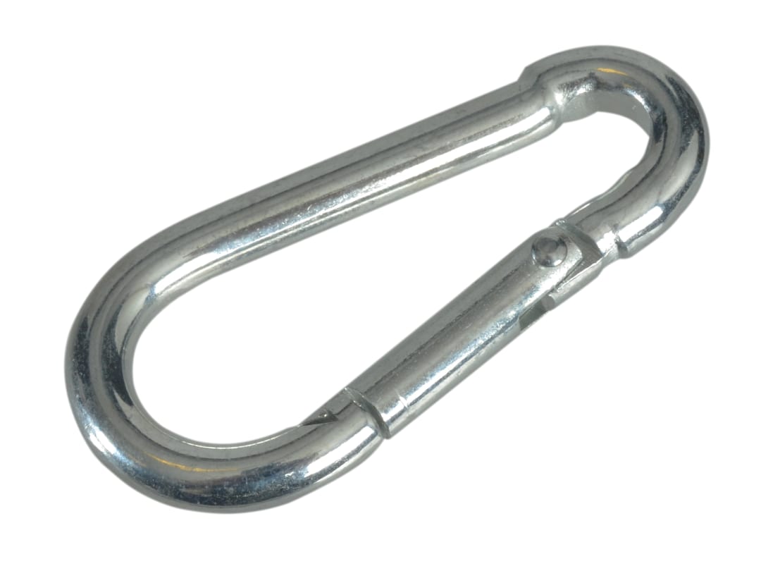 Faithfull Fire Brigade Snap Hook 4mm Zinc Plated (Pack 4) FAICHFBS40
