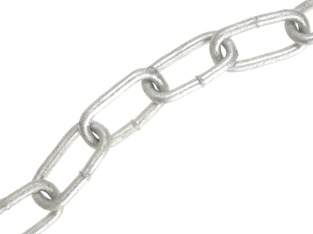 Faithfull Galvanised Chain Link 4mm x 30m Reel - Max. Load 120kg FAICHGL430