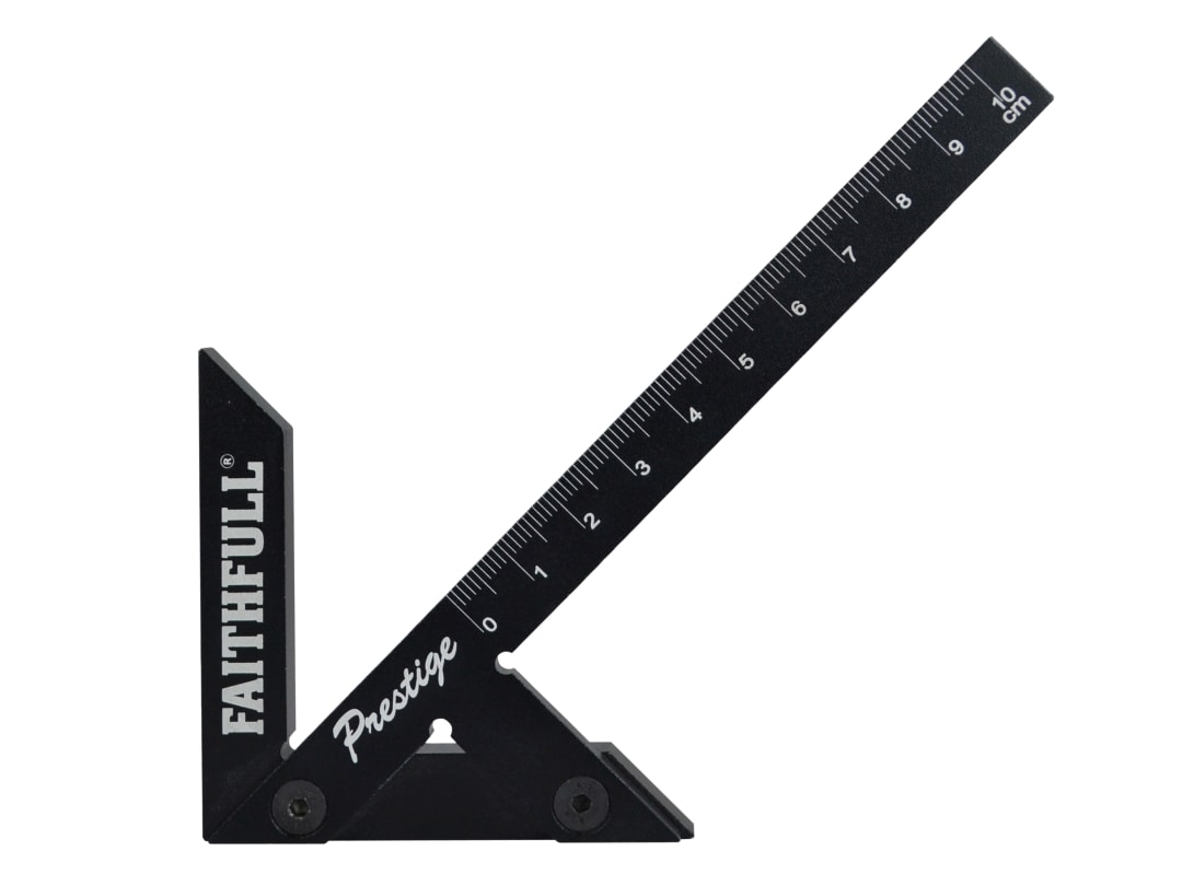 Faithfull Prestige Centre Finder Gauge Black Aluminium 100mm FAICSQ10CNC