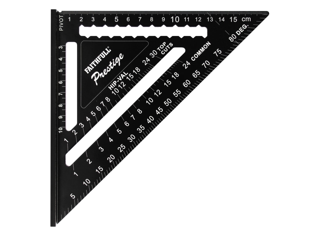 Faithfull Prestige Quick Roofing Square Black Aluminium 180mm (Metric) FAICSQ7MCNC