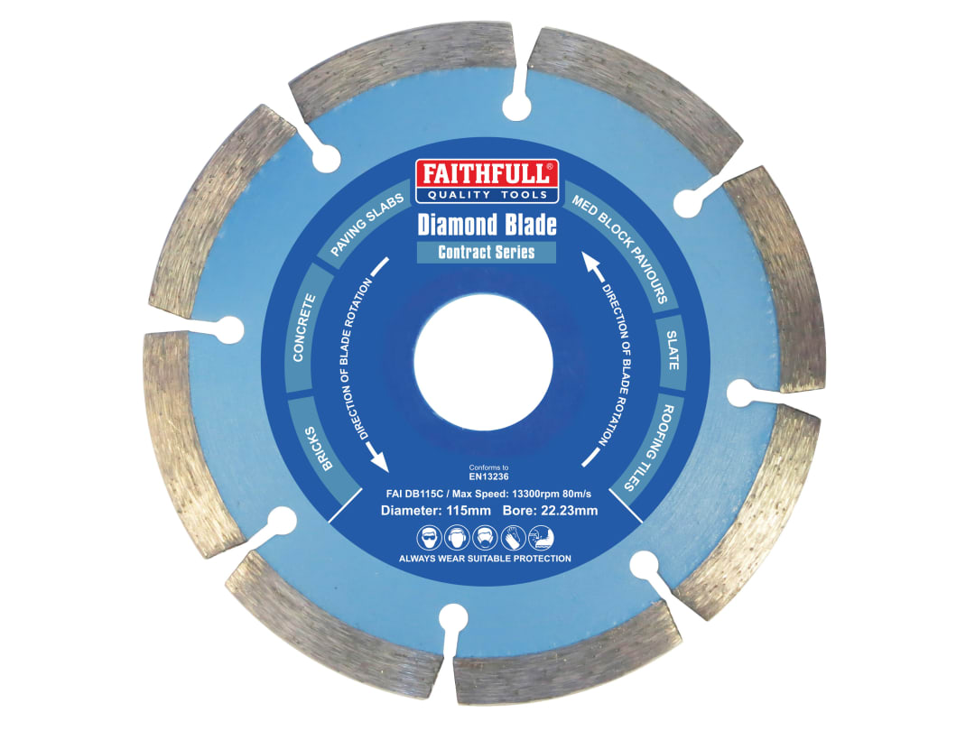 Faithfull Contract Diamond Blade 115 x 22.2mm FAIDB115C
