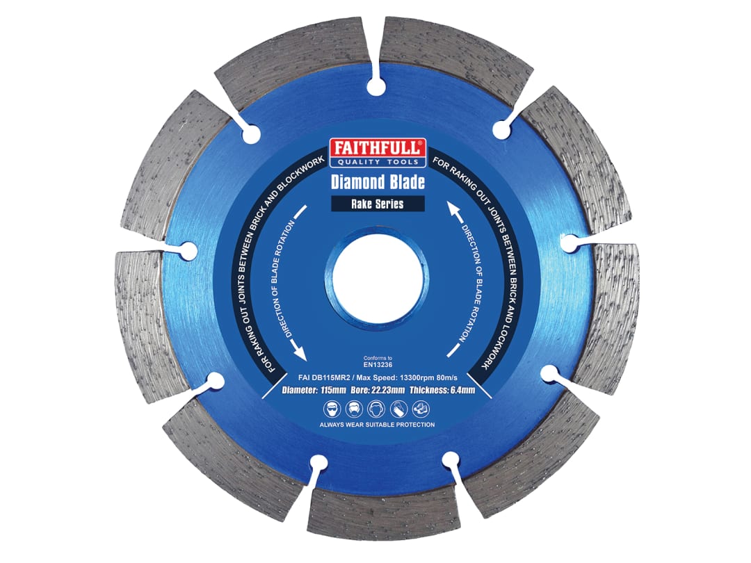 Faithfull Mortar Raking Diamond Blade 115 x 22mm FAIDB115MR2