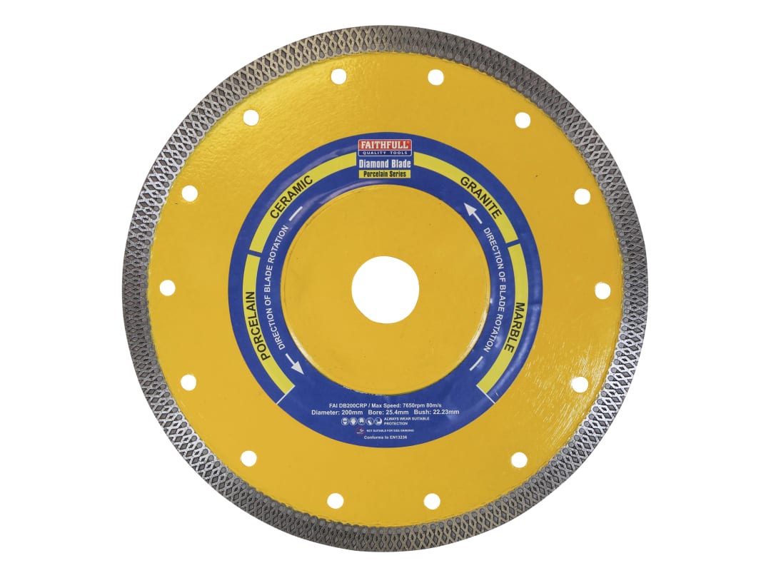 Faithfull Porcelain Diamond Blade 200 x 25.4mm FAIDB200CRP