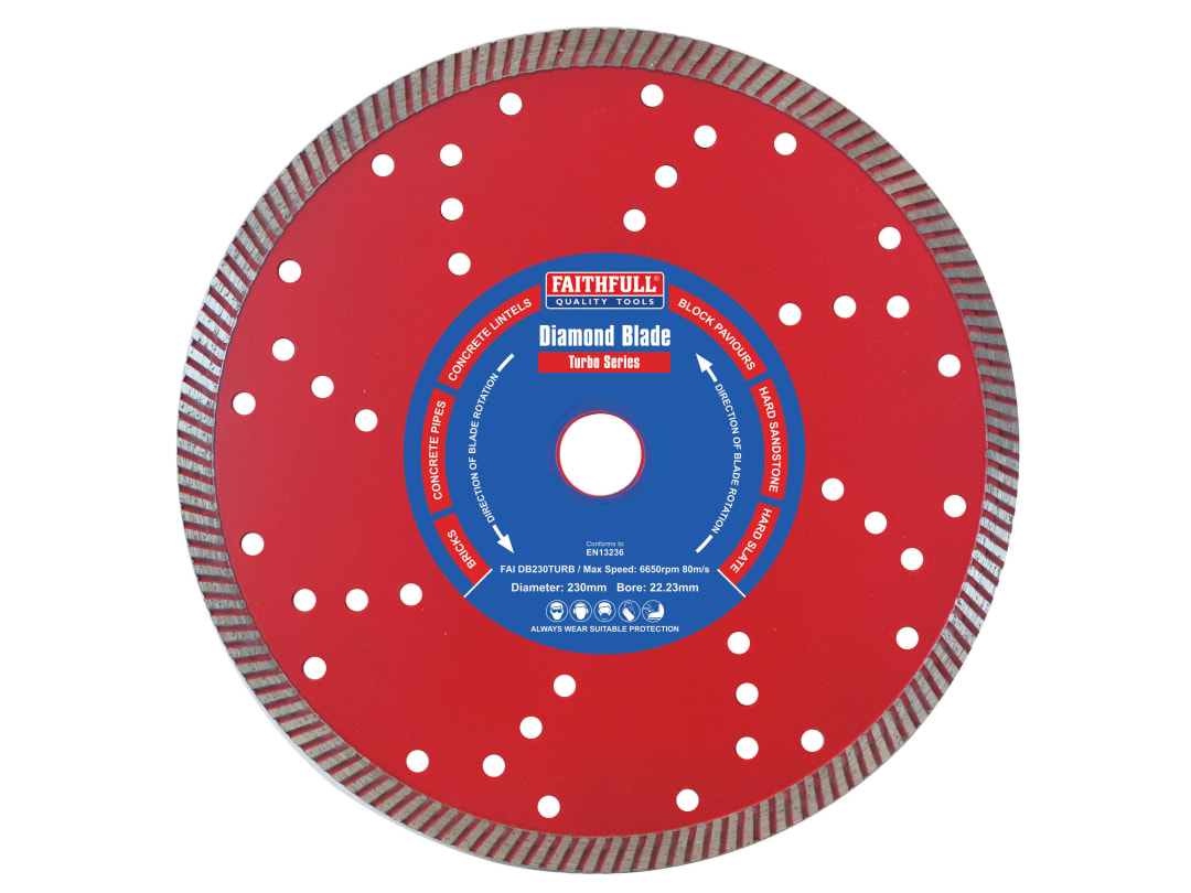 Faithfull Turbo Cut Diamond Blade 230 x 22mm FAIDB230TURB