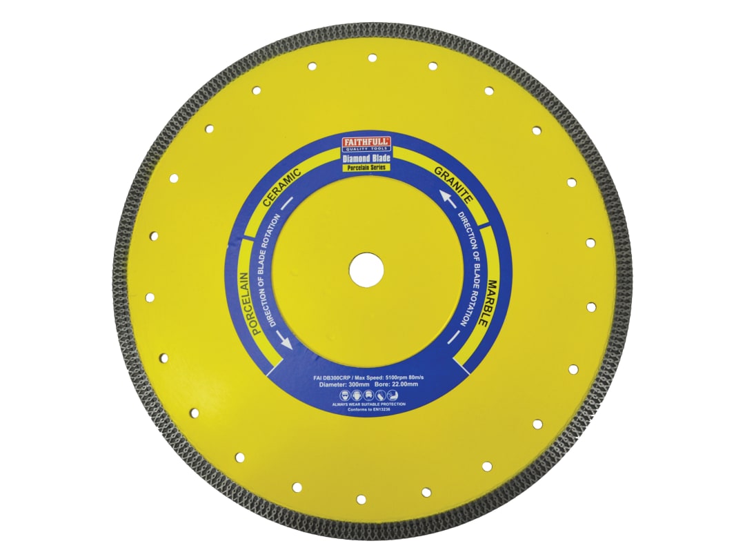 Faithfull Porcelain Diamond Blade 300 x 20mm FAIDB300CRP