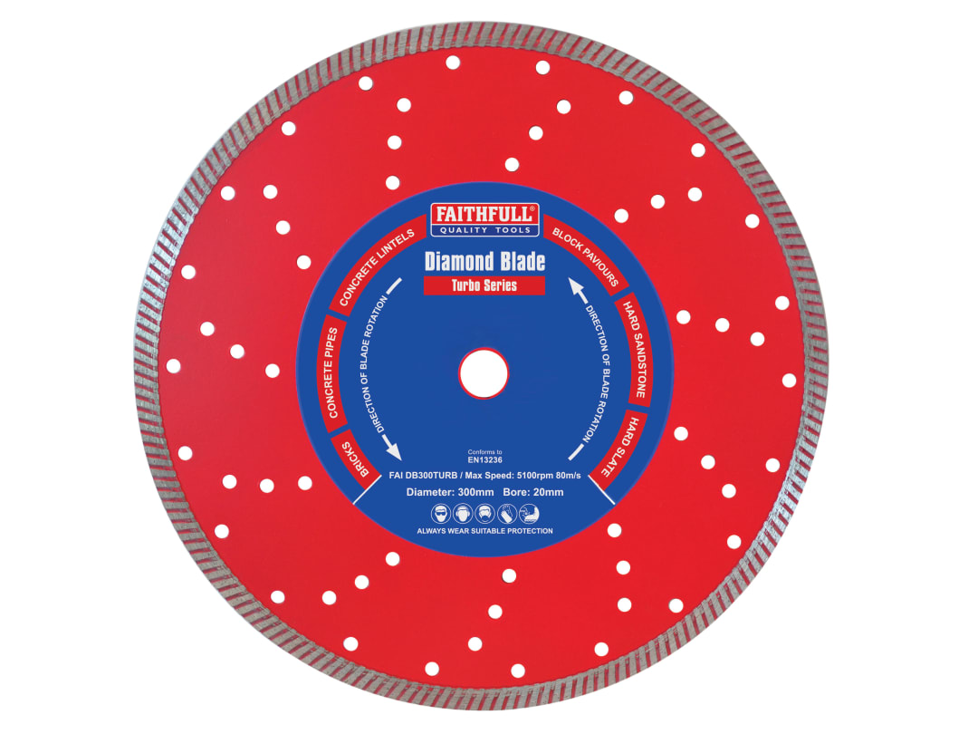 Faithfull Turbo Cut Diamond Blade 300 x 20mm FAIDB300TURB