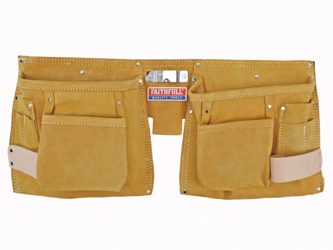 Faithfull Double Tool & Nail Pouch FAIDTNP3B