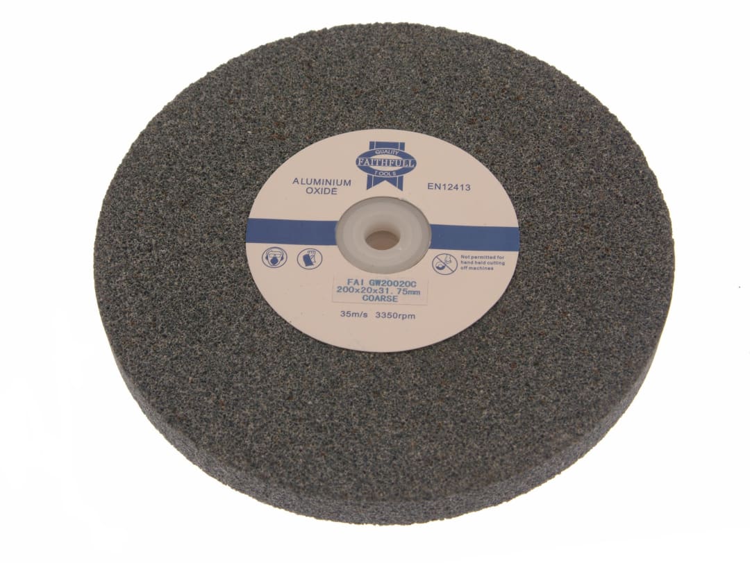 Faithfull General Purpose Grinding Wheel 200 x 20mm Medium Alox FAIGW20020M