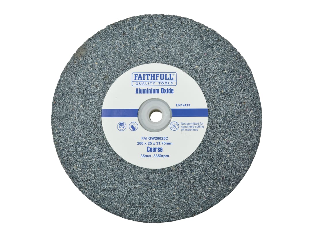 Faithfull General Purpose Grinding Wheel 200 x 25mm Coarse Alox FAIGW20025C