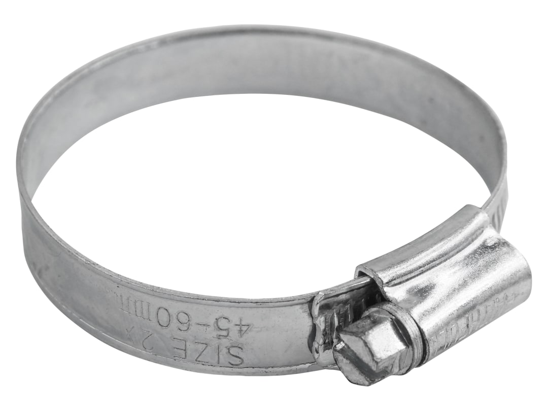 Faithfull 2X Stainless Steel Hose Clip 45 - 60mm FAIHC2XSSB