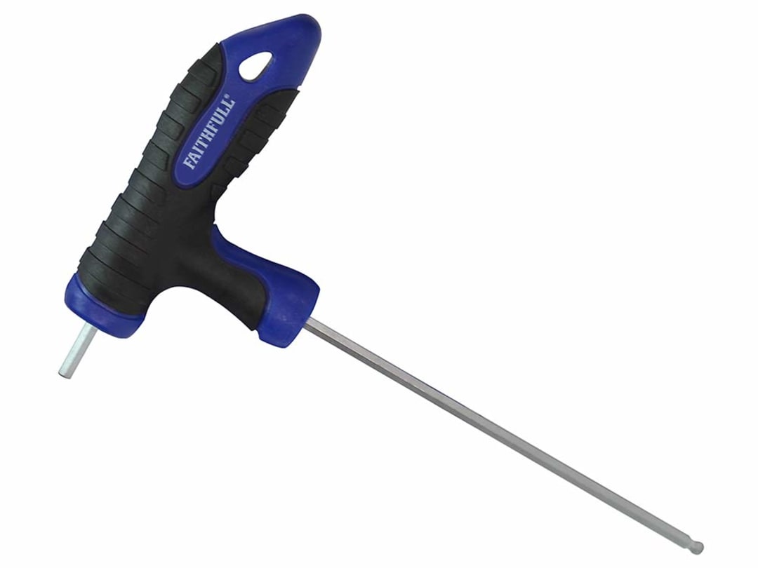 Faithfull Ball Ended T-Handle Hexagon Key 4mm FAIHK40MTN
