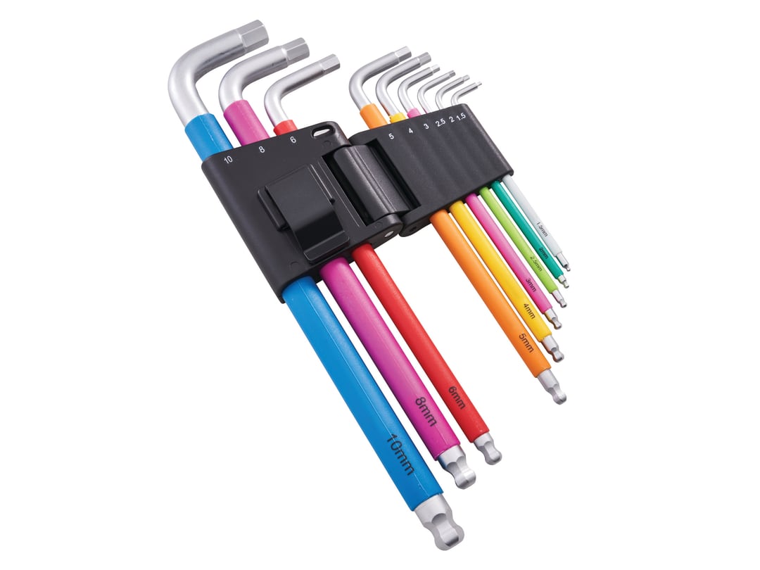 Faithfull Metric Multicoloured Hex Key Set, 9 Piece FAIHKS9C