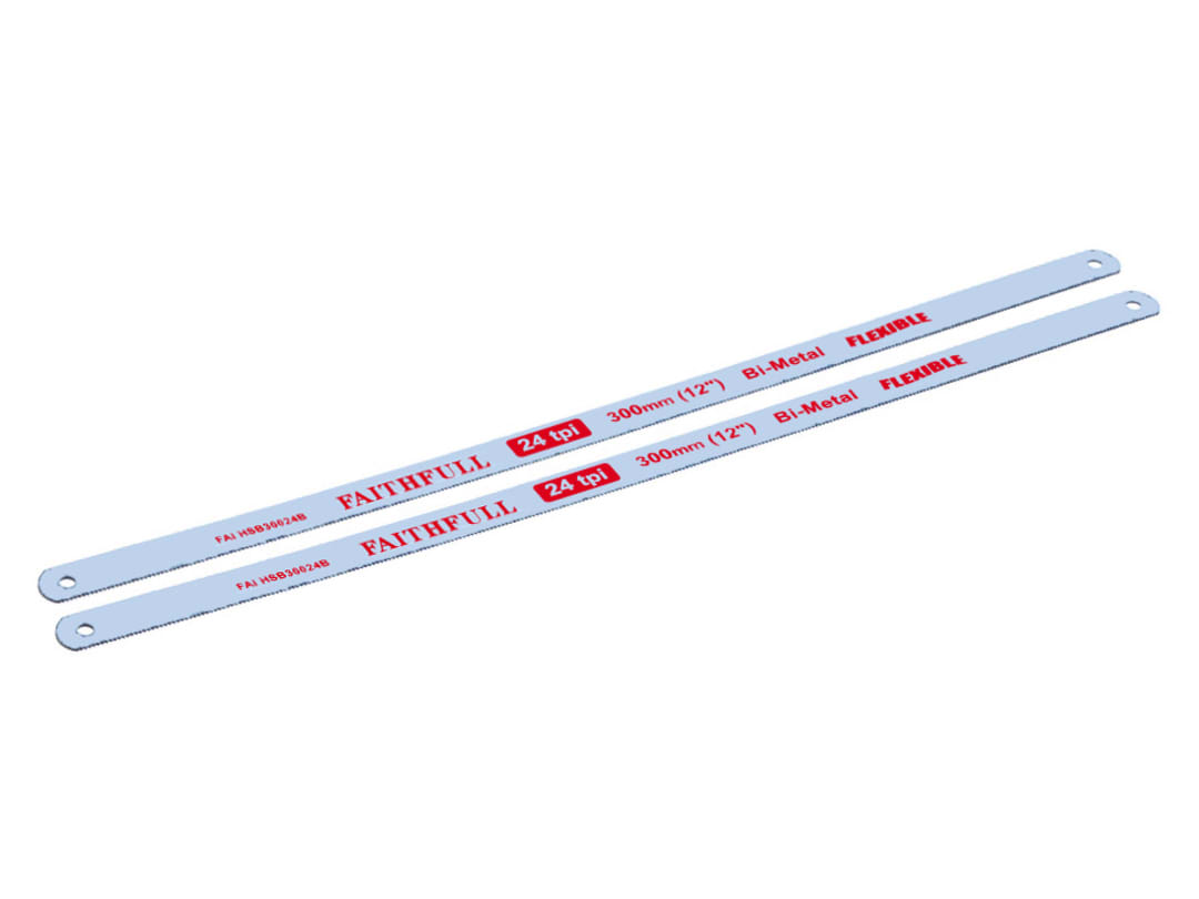 Faithfull Hacksaw Blades 300mm (12in) x 24 TPI (Pack 2) FAIHSB30024