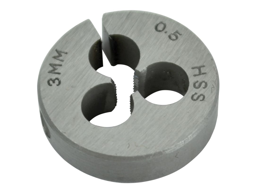 Faithfull HSS Straight Flute Split Die M3 x 0.5, 13/16in OD FAIHSSDM3