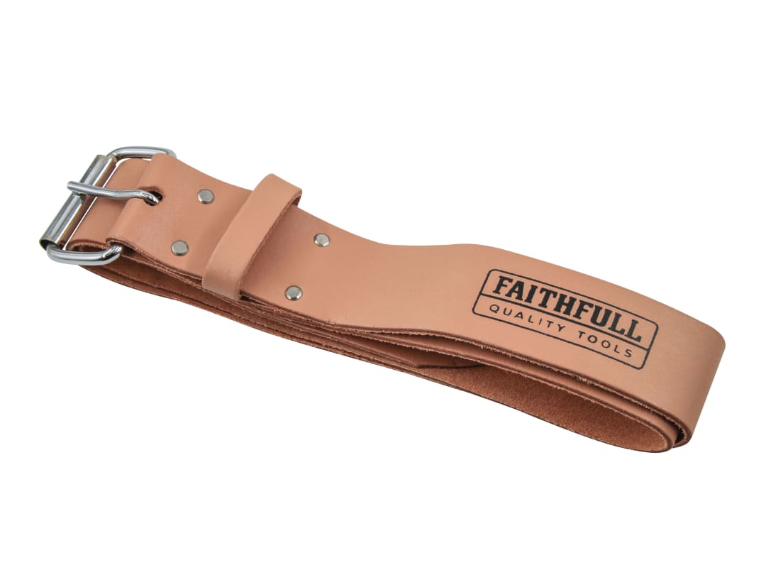 Faithfull Heavy-Duty Leather Belt 45mm Wide Tan FAILB134