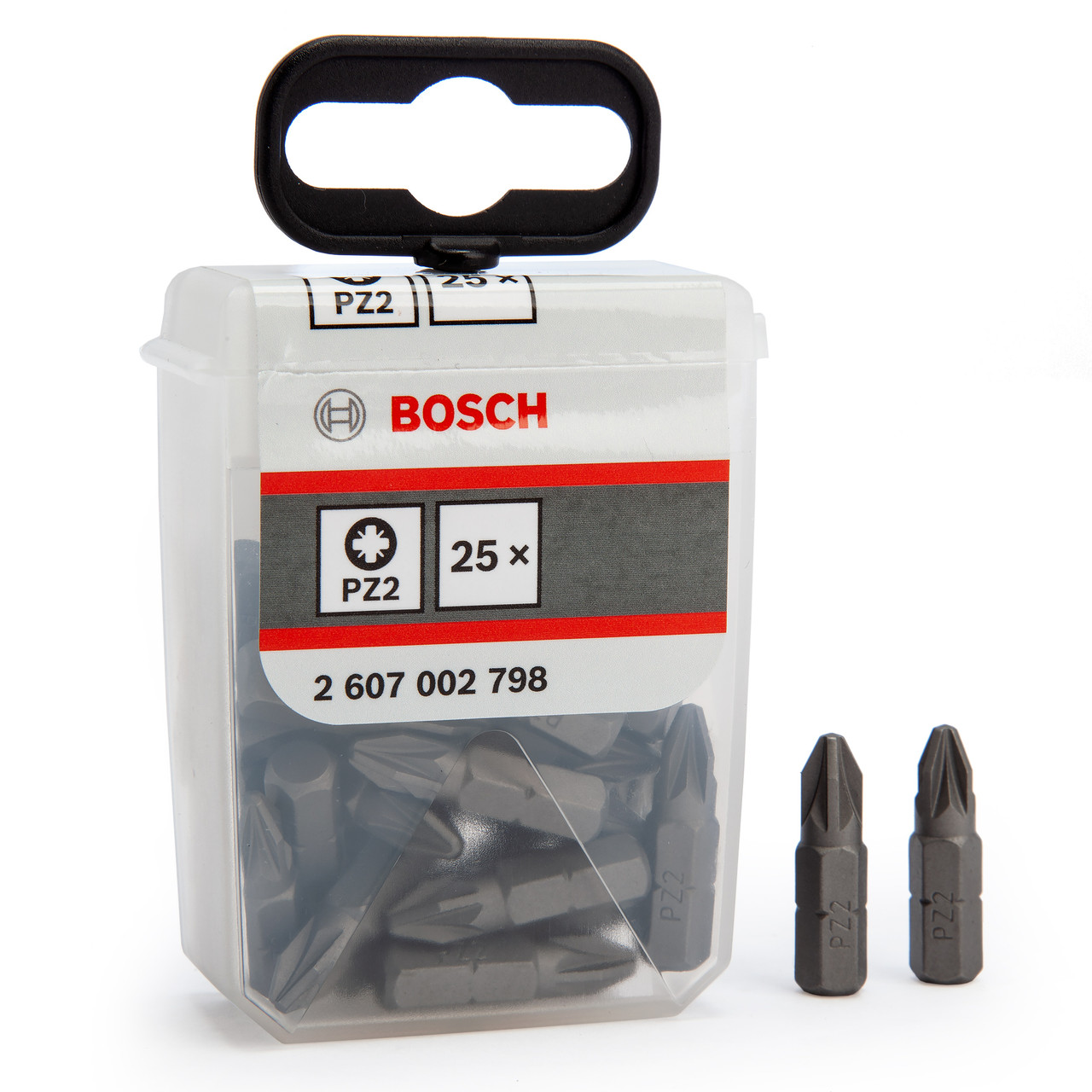 Bosch Powertool Accessories Extra Hard Screwdriver Bit PZ2 x 25mm Pack of 25 2607002798