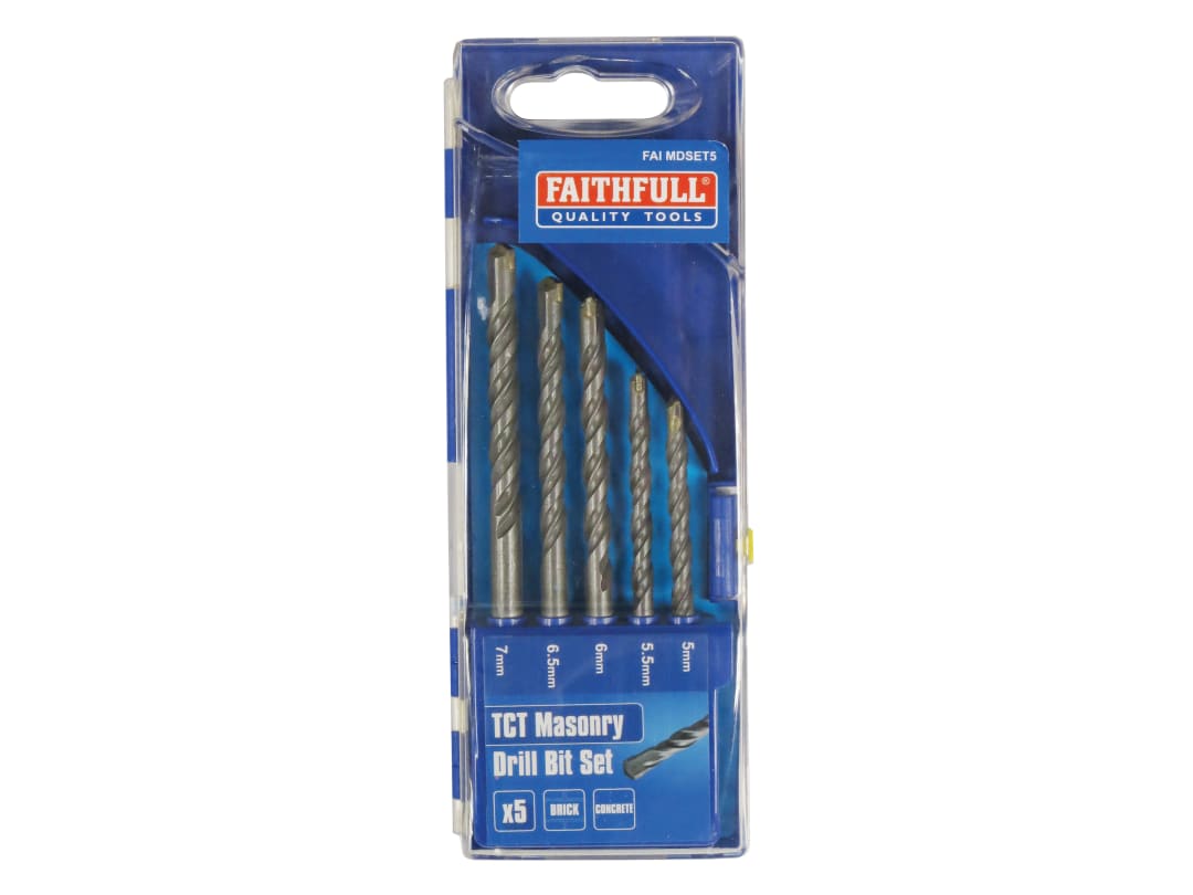 Faithfull Standard Masonry Drill Set, 5 Piece FAIMDSET5