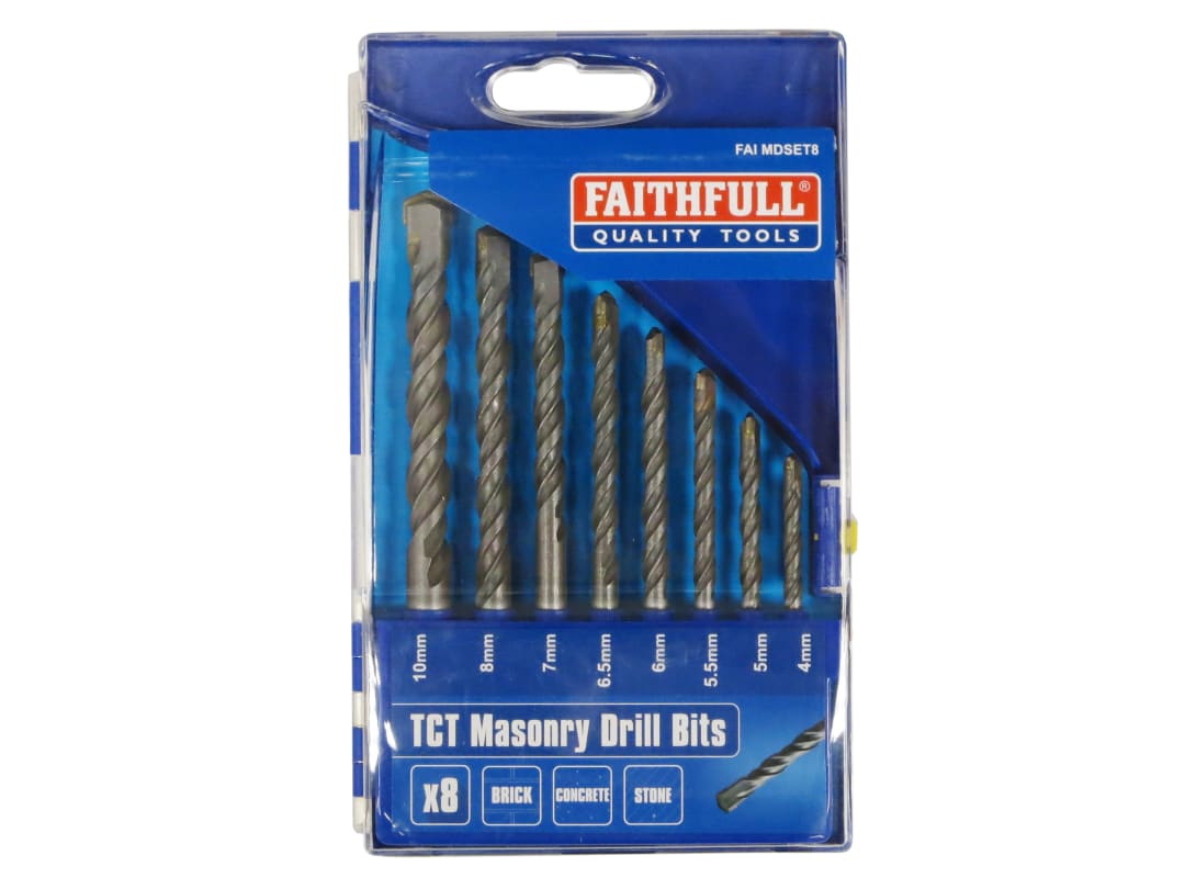 Faithfull Standard Masonry Drill Set, 8 Piece FAIMDSET8