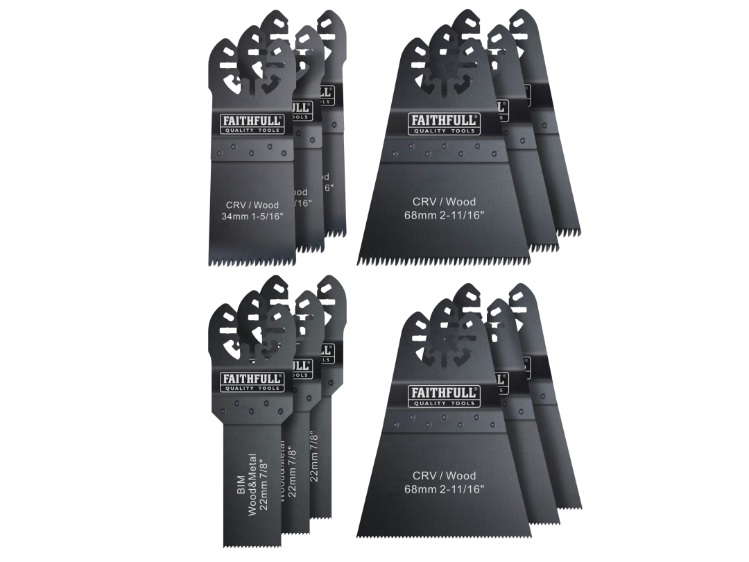 Faithfull Multi-Function Tool Blade Set, 12 Piece FAIMFKIT12
