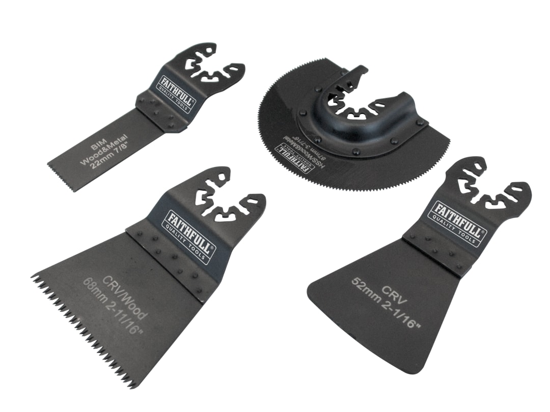 Faithfull Multi-Function Tool Flooring Blade Set 4 Piece FAIMFKIT4