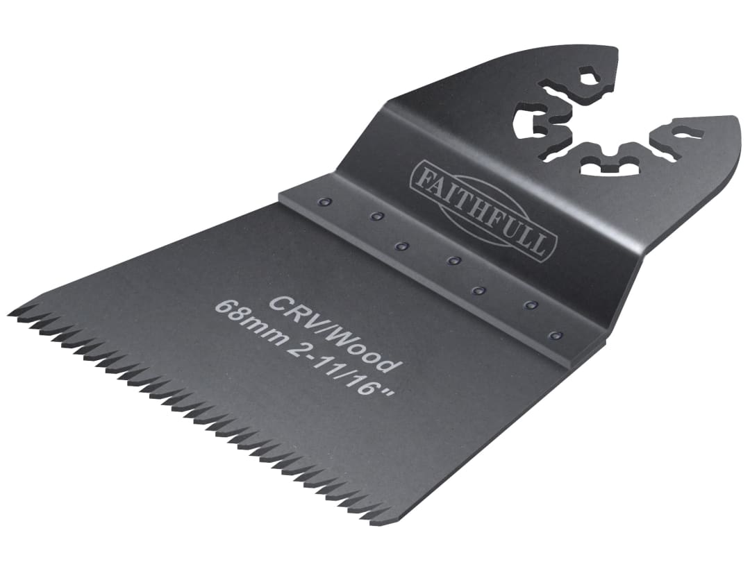 Faithfull Multi-Function Tool CrV Flush Fast Cut Wood Ground Side Set 68mm (Pack 5) FAIMFW68GB