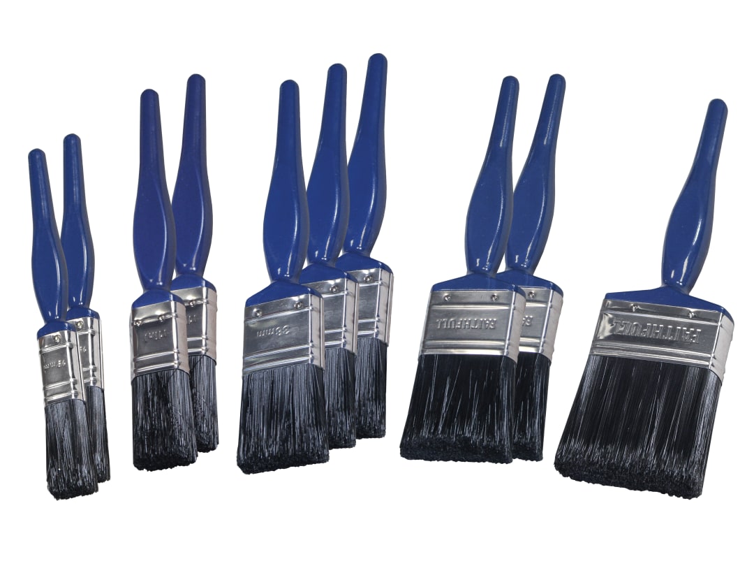 Faithfull Utility Paint Brush Set, 10 Piece FAIPBUSET10X