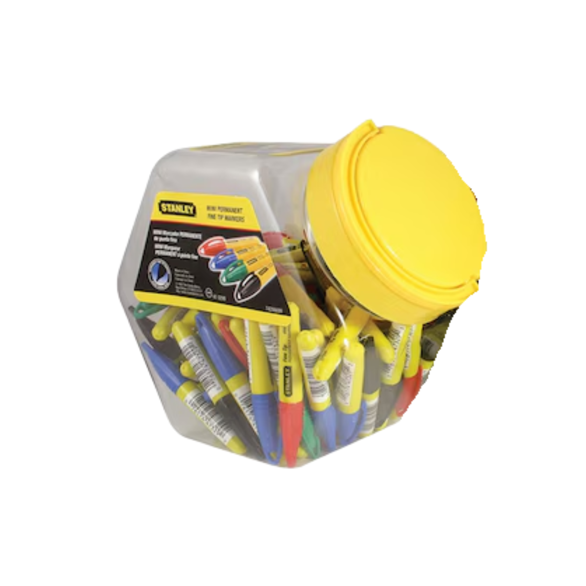 Stanley 1-47-329-72 Mini Multi Coloured Fine Tip Markers in Container (72 pcs) 1-47-329-72