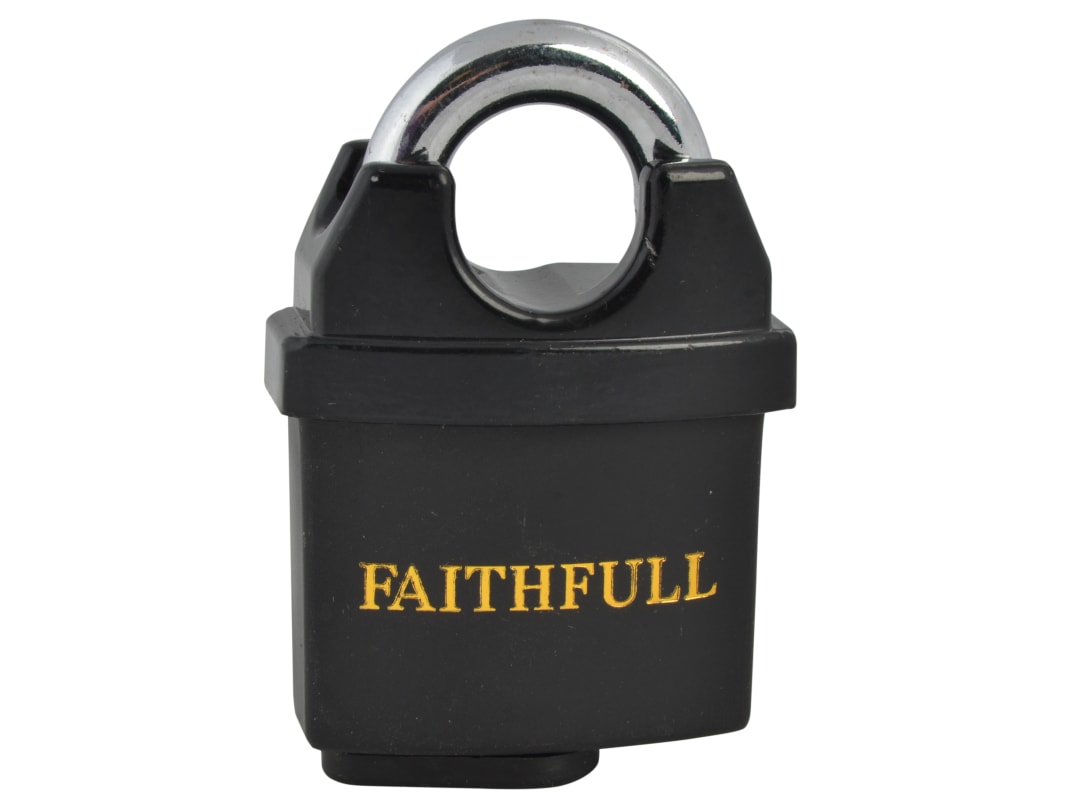 Faithfull PVC Coated Brass Padlock 50mm FAIPLB50WP