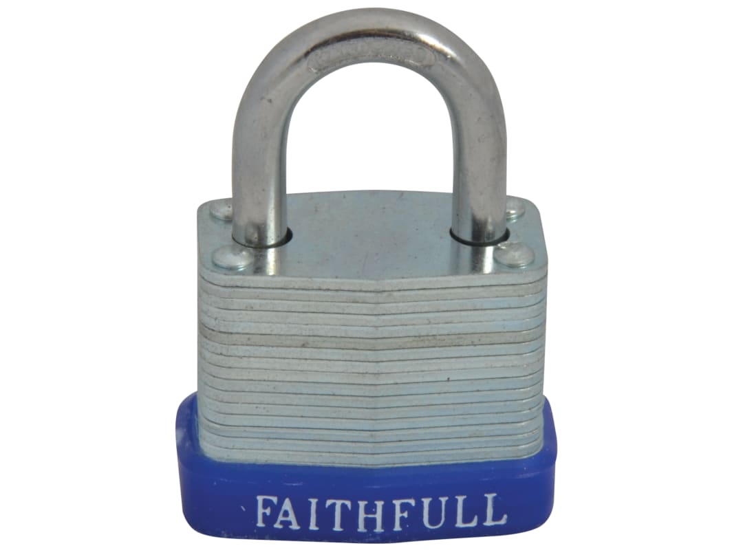 Faithfull Laminated Steel Padlock 30mm 3 Keys FAIPLLAM30