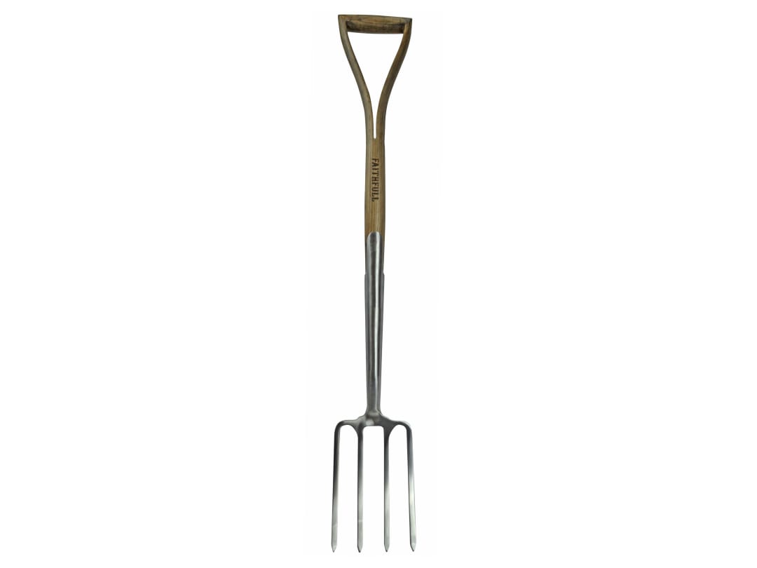Faithfull Prestige Stainless Steel Border Fork Ash Handle FAIPRESBFSS