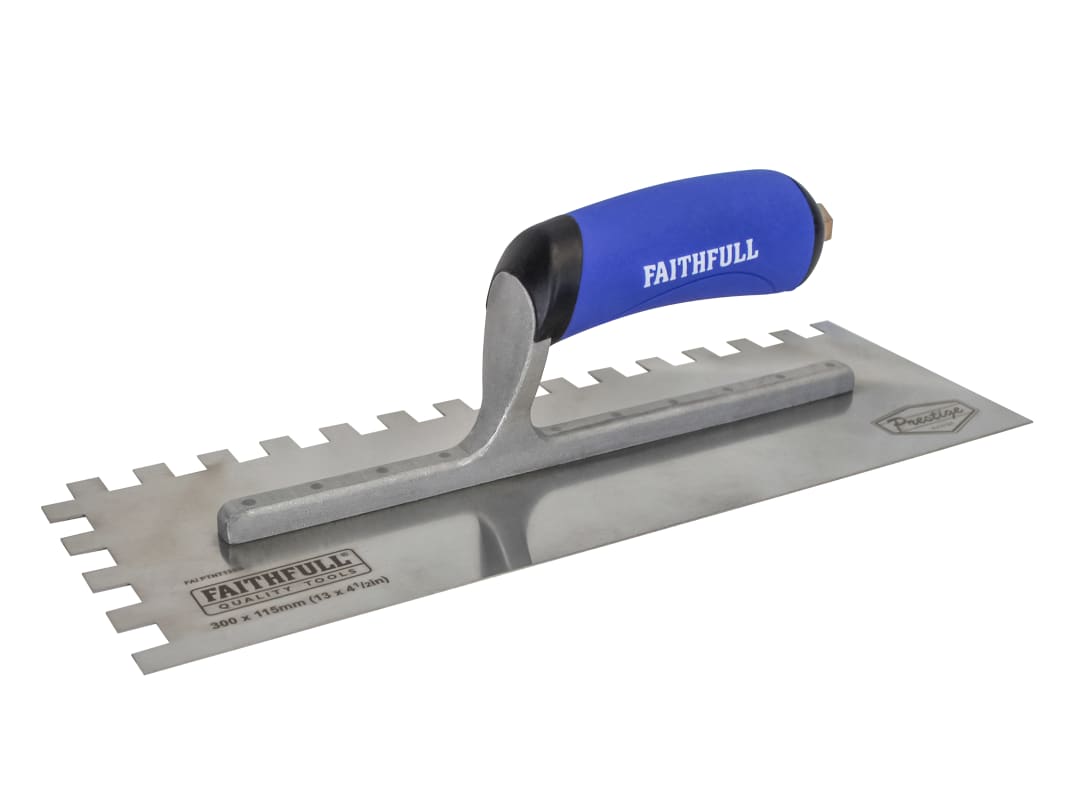Faithfull Prestige Notched Trowel 330 x 115mm (13 x 4.1/2in) 10mm Notch FAIPTNT13SS