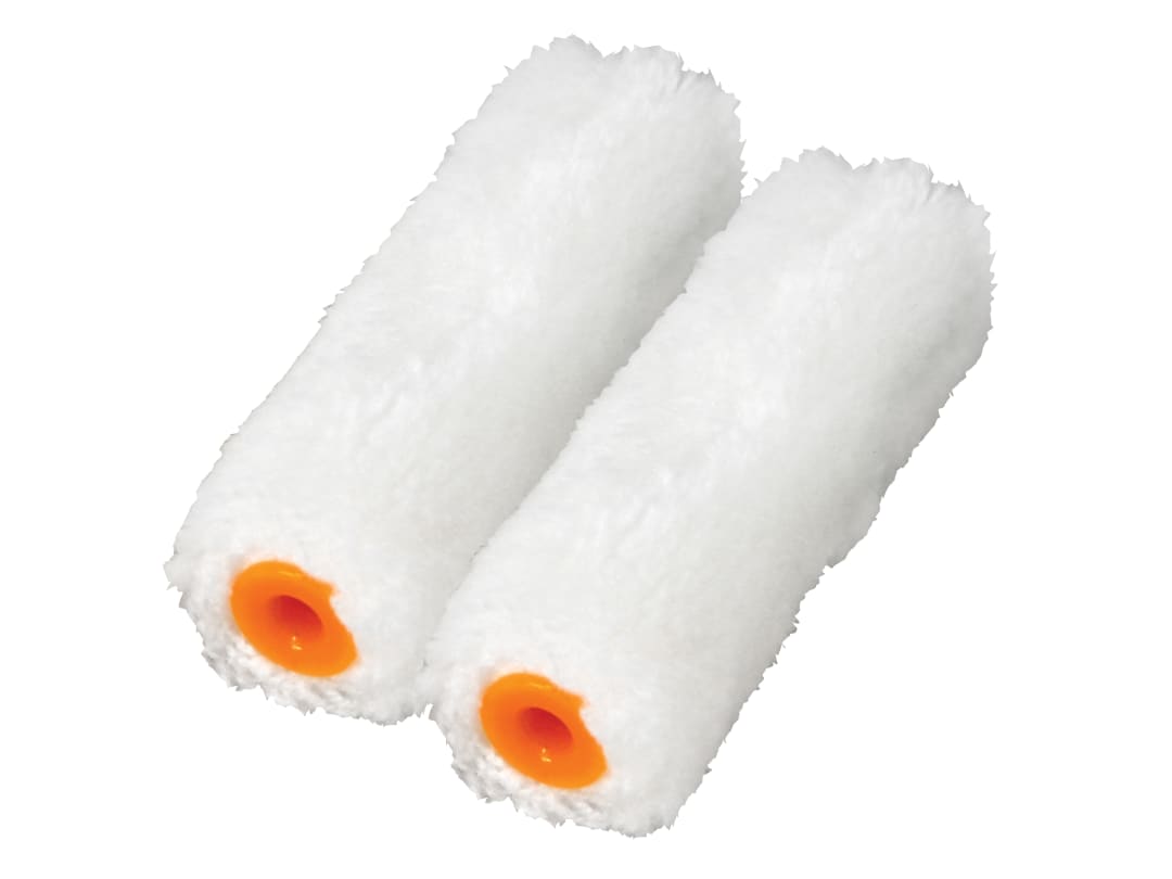 Faithfull Medium Pile Mini Roller Refills 100mm (4in) Pack of 2 FAIRMINI2M