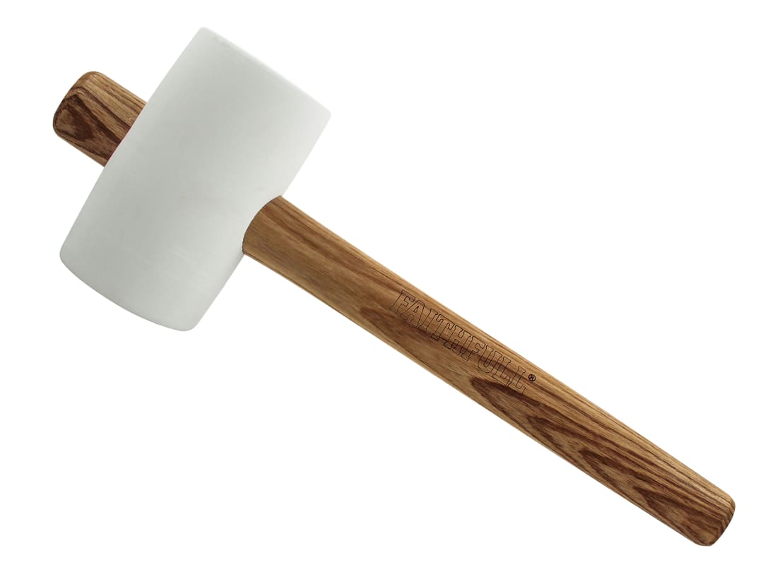 Faithfull FSC White Rubber Mallet 24oz FAIRMWF24FSC