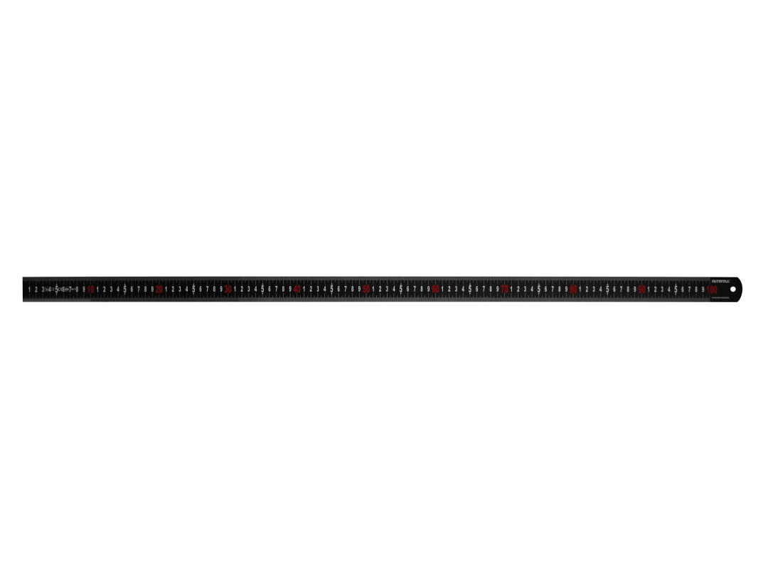 Faithfull Matt Black Stainless Steel Measuring Rule 1000mm FAIRUL1000MB