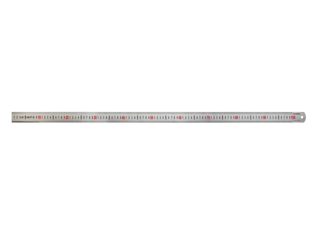 Faithfull Matt Silver Measuring Rule 1000mm FAIRUL1000MS