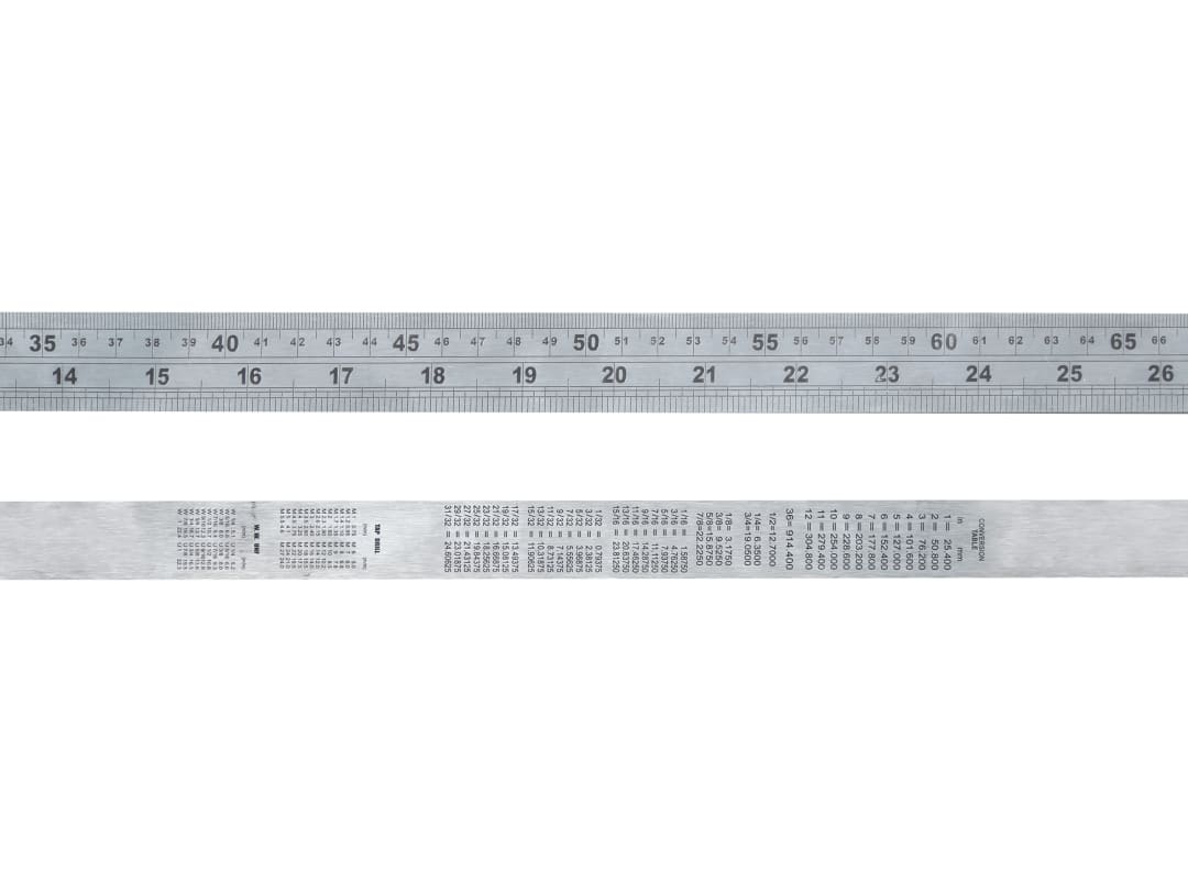 Faithfull Steel Rule 1m / 39in x 30mm FAIRULE1000S