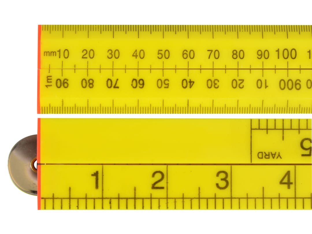 Faithfull Folding Rule Yellow ABS Plastic 1m (36in) FAIRULEFOLD