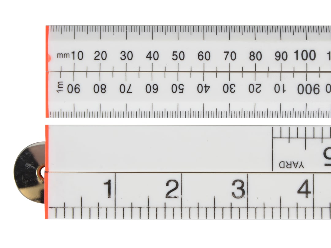 Faithfull Folding Rule White ABS Plastic 1m (36in) FAIRULEFOLDW