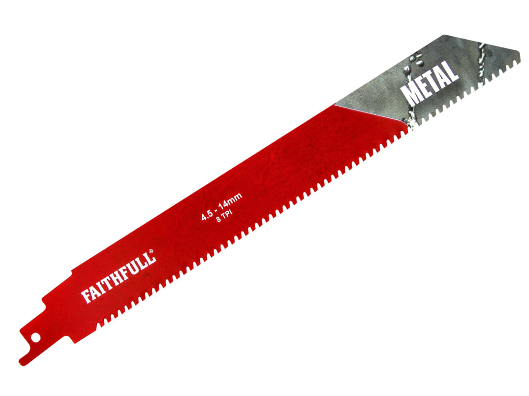 Faithfull S1130HM Metal Carbide Sabre Saw Blade 228mm x 8 TPI FAISBS1130HM