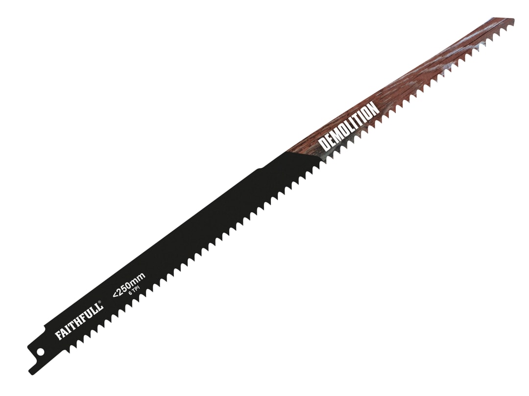 Faithfull S1411DF Bi-Metal Sabre Saw Blade Demolition 300mm 6 TPI (Pack 5) FAISBS1411DF