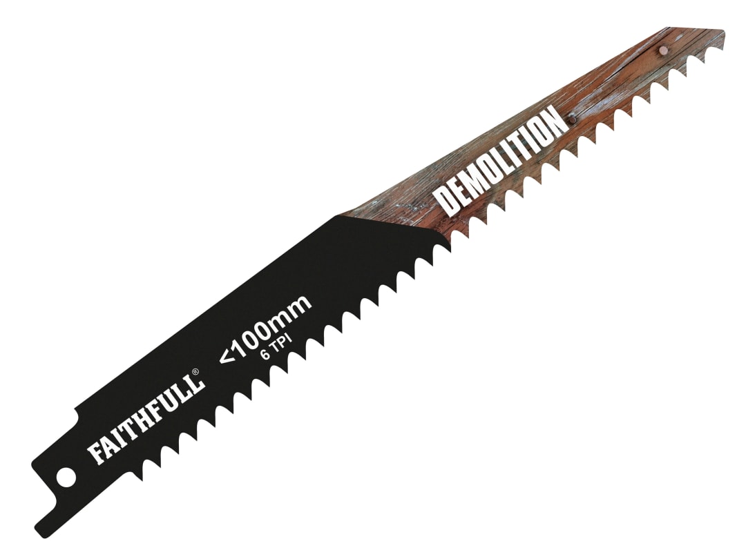 Faithfull S611DF Bi-Metal Sabre Saw Blade Demolition 150mm 6 TPI (Pack 5) FAISBS611DF