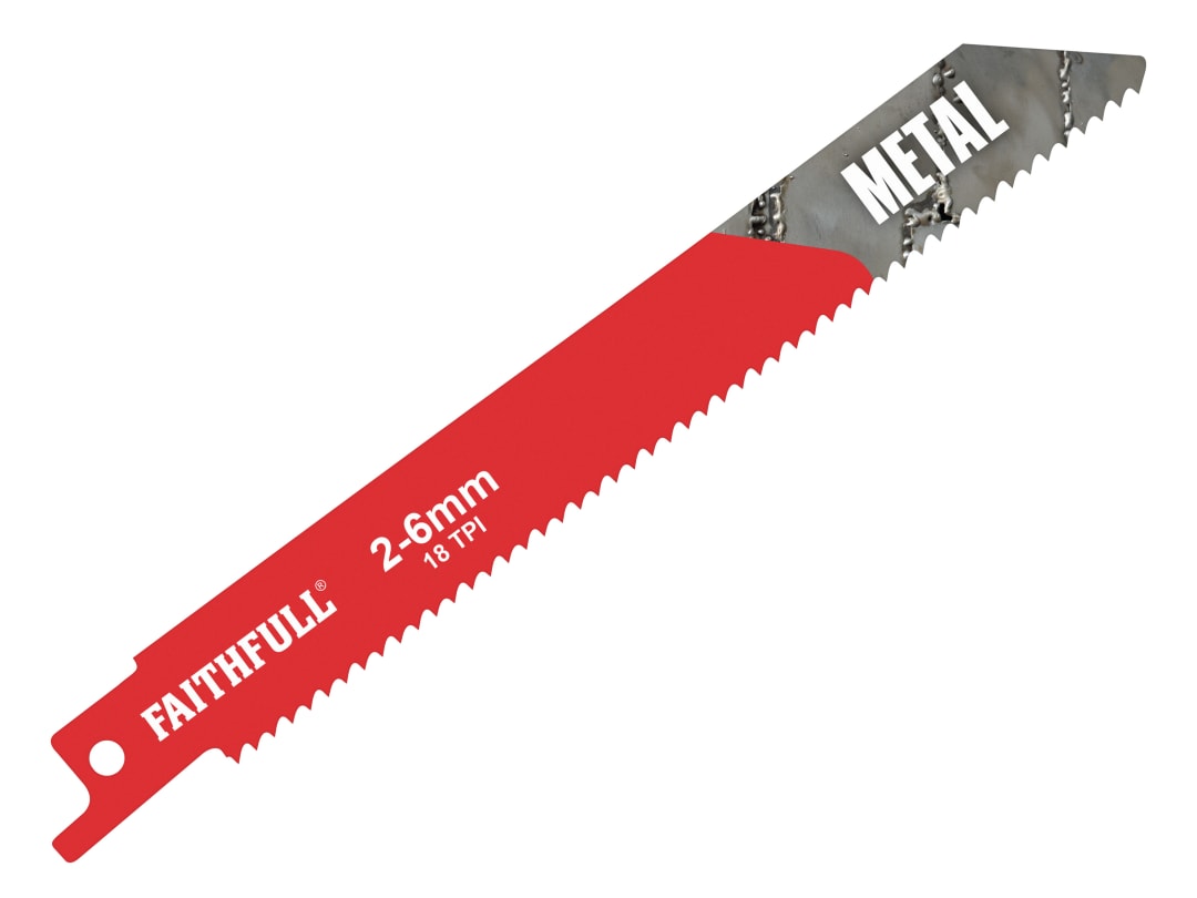 Faithfull S918E Sabre Saw Blade Metal 150mm 18 TPI (Pack 5) FAISBS918E