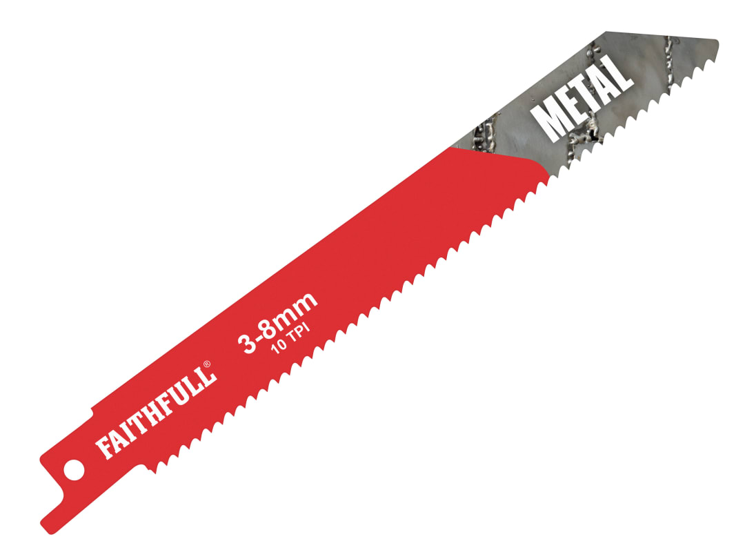 Faithfull S918H Sabre Saw Blade Metal 150mm 10 TPI (Pack 5) FAISBS918H