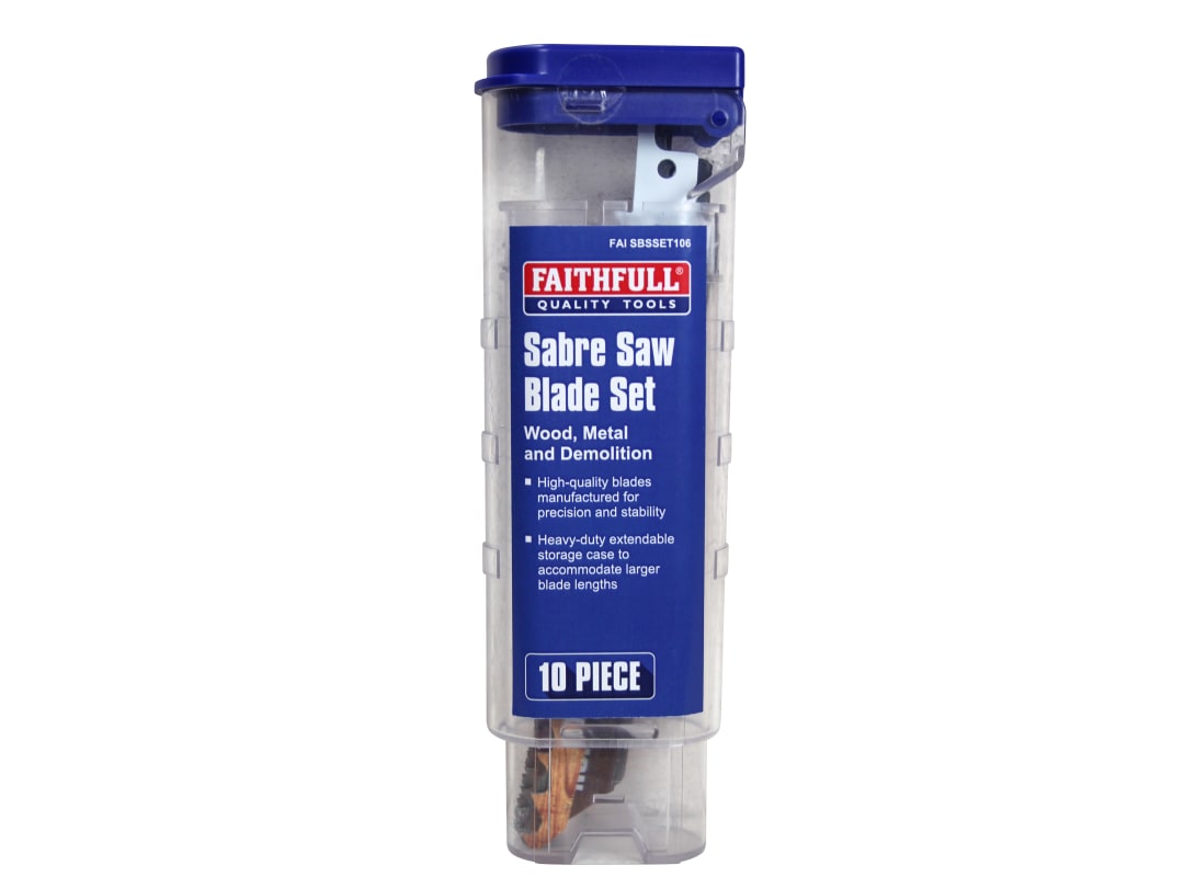 Faithfull Sabre Saw Blade Set, 10 Piece FAISBSSET106